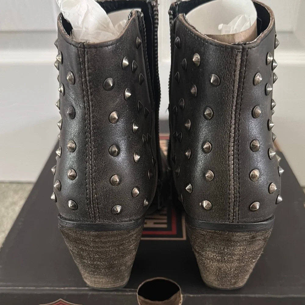 Harley-Davidson Gray Wexford Studded Boots - Picture 6 of 9